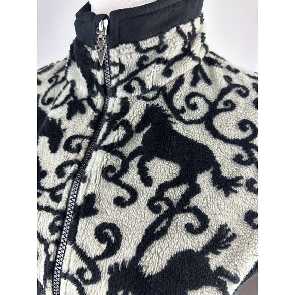 Kerrits Horse Print Equestrian Full Zip Fleece Vest Women's Size Large H14693 - Picture 6 of 16